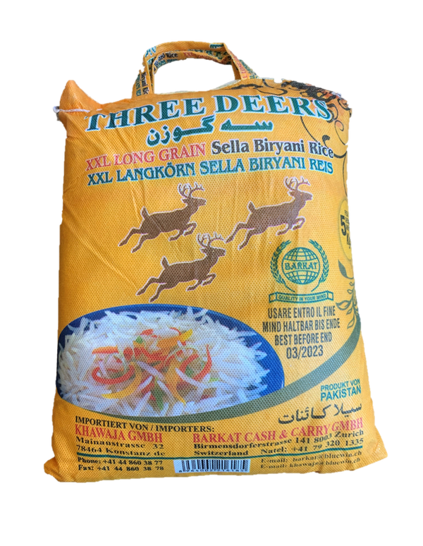 Three Deers XXL Long Grain Sella Biryani Rice